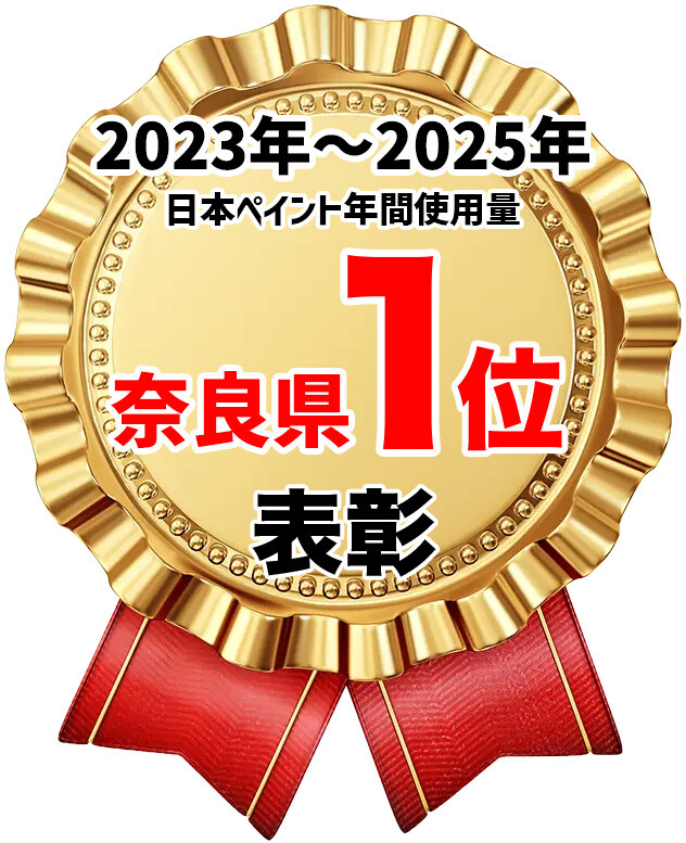 2023年～2025年日本ペイント年間使用量　奈良県1位